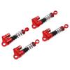 4pcs RC Shock Absorbers Red Aluminum Alloy High Elastic Spring Metal Shock Absorbers for Scx24 for