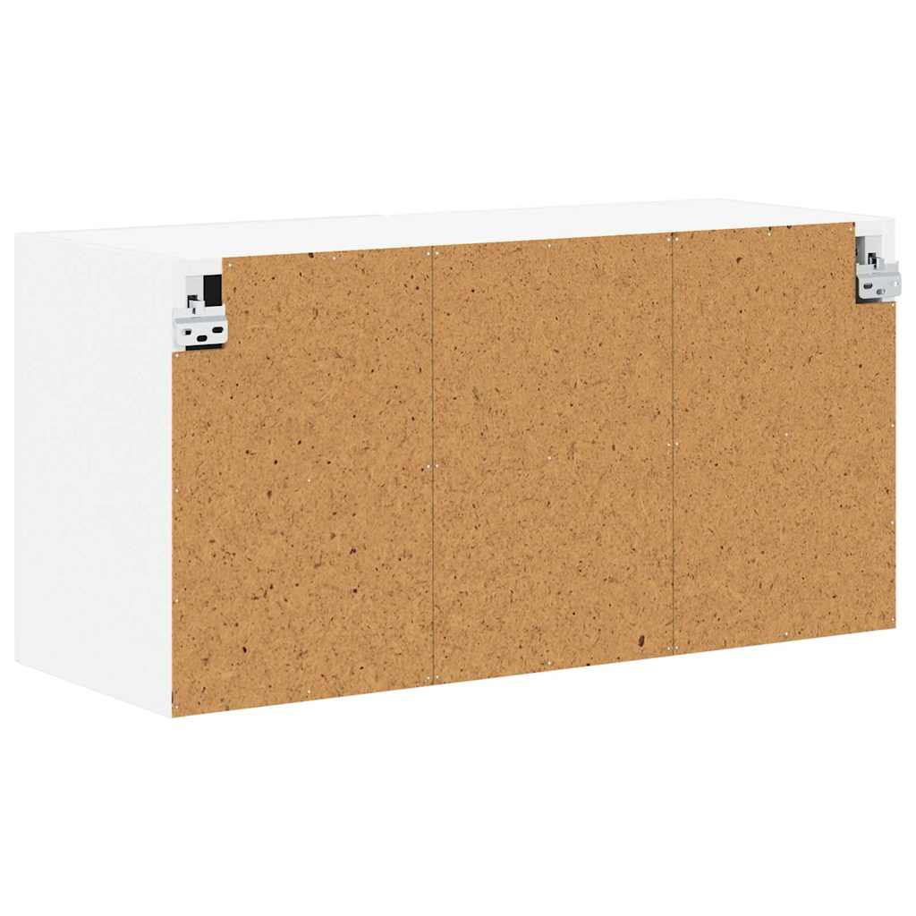Wall Cabinet LUCCA High Gloss White 80 X 31 X 40 Cm Particleboard