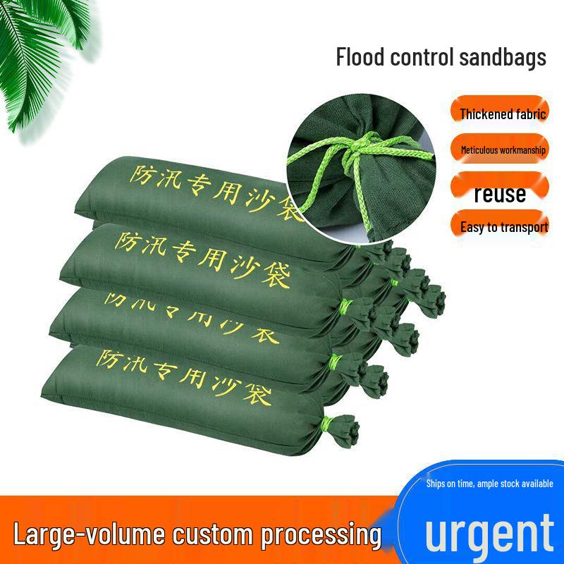 Thickened Canvas Sandbags for Emergency Flood Control with Fire Pull Rope Thickened Canvas 25*50