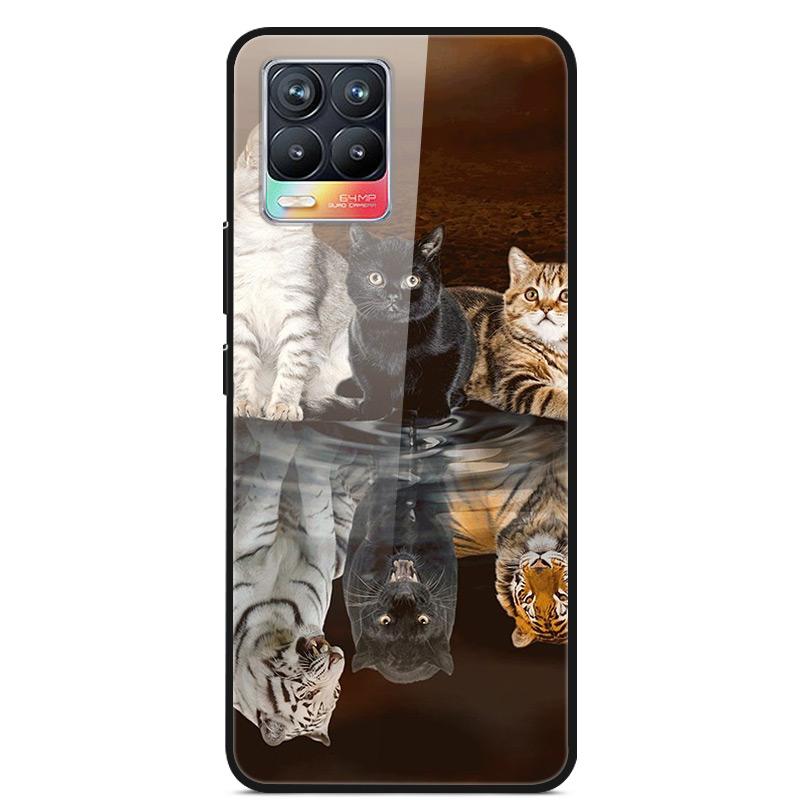 Glass Back Cover For Realme 8 Pro Case Tempered Glass Case For Realme 8 Pro 8i Realme 8 5G Phone Case Cover Realme8 5G Pro Funda