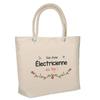 Beach Bag - PLANETEE - Insulated Cotton Bag « Top Electrician » - Large Capacity - Beige - Printed In France