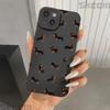 Pink Heart Sausage Dog Pattern Phone Case for Samsung Galaxy S25 Ultra S24 Plus S20 S21 S22 S23 FE A15 A35 A54 A55 Cover