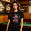 Funny Throws Like A Girl Darts TShirt Sarcastic Quote Target Graphic Gift For Dart Lovers Shirt Unisex Fashion Casual Cotton Tee