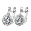 New Moissanite 925 Sterling Silver Earrings Luxury Fashion for Women Wedding Jewelry Classic Female Accessories Birthday Gifts