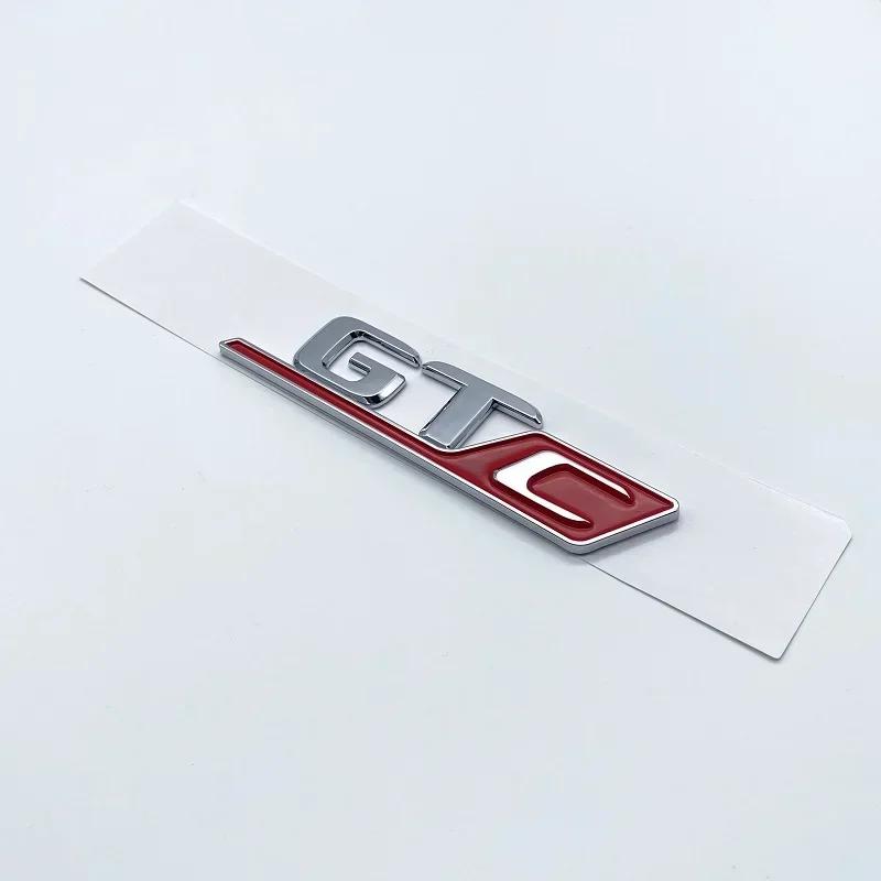HXBQK1 3D Flat Letters ABS Emblem GT GTC V8biturbo for Mercedes Benz AMG Car Trunk Lid Nameplate Badge Logo Sticker Chrome Glossy Black