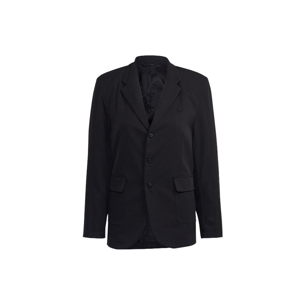 Adidas Originals FW22 Contempo Blazer Jachetă solidă cu un singur piept Îmbrăcăminte exterioară unisex Negru HN3670