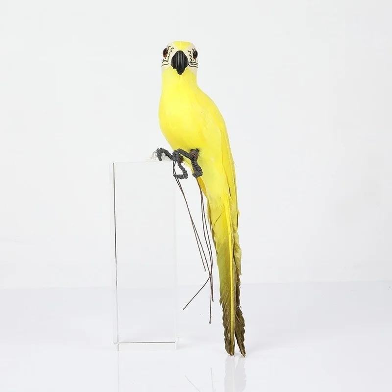 25/35cm Handmade Simulation Parrot Creative Feather Lawn Figurine Ornament Animal Bird Garden Bird Prop Decoration