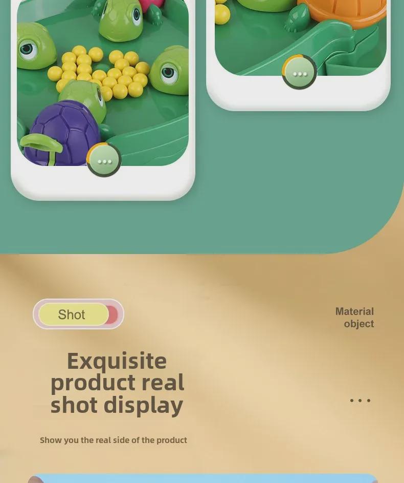 Children's Turtle Bean Eating Game - Interactive Parent-Child Educational Toy for Multiplayer Fun
