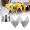 Stainless Steel Taco Holder Pancake Stand Rack with Sauce Cup Home Kitchen Restaurant Buffet Tools