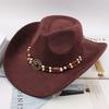 Western Cowboy Style Tibetan Fashion Top Hat Autumn/Winter New Collection Deer Skin Velvet Large Edge Riding Hat