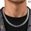 Men' Silver Chain Cuirass 925 SILVER FULL 7mm Diamond Cuban