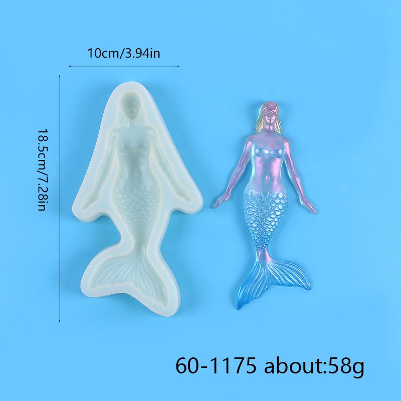 Mermaid Tail Silicone Resin Mold DIY Ocean Mermaid Shell Conch Fondant Chocolate Cupcake Gumpaste Baking Cake Decorating Tools
