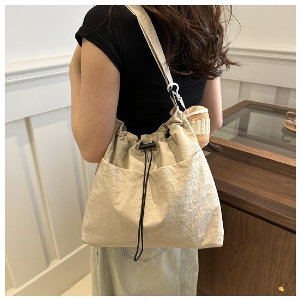 CARLIE KLOSS Women's Large Capacity Shoulder Bag, Backpack, 2-Way, Lightweight, A4 Size, ShoulderCrossbody Tote Bag, Multifunctional, Pockets, Nylon