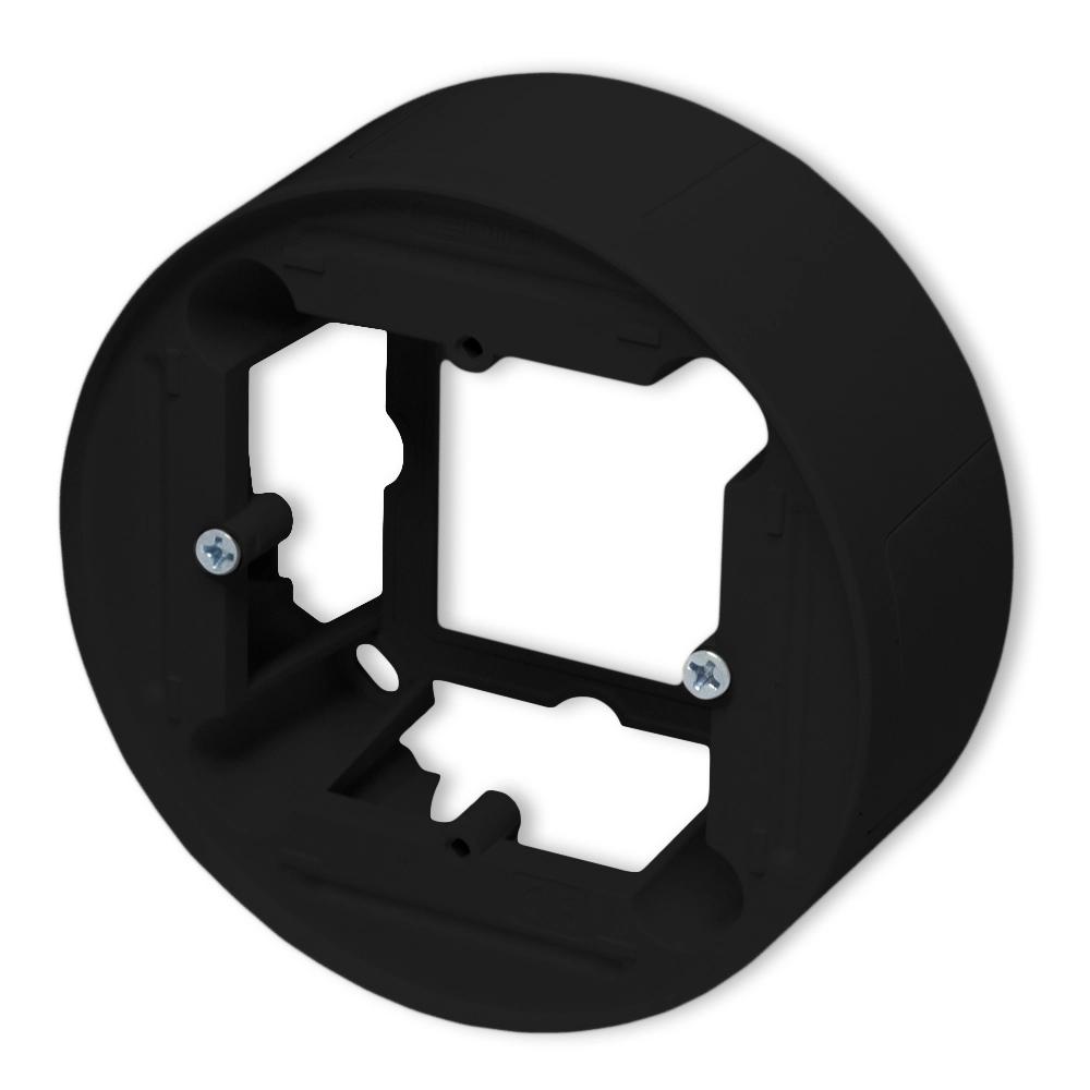Double stair switch USA set surface-mounted round Mini matt black