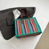 Stripe Big Straw Tote Bags for Women 2024 Summer Fashion Summer Shoulder Bags Handbags and Purses Weave Beach Bag