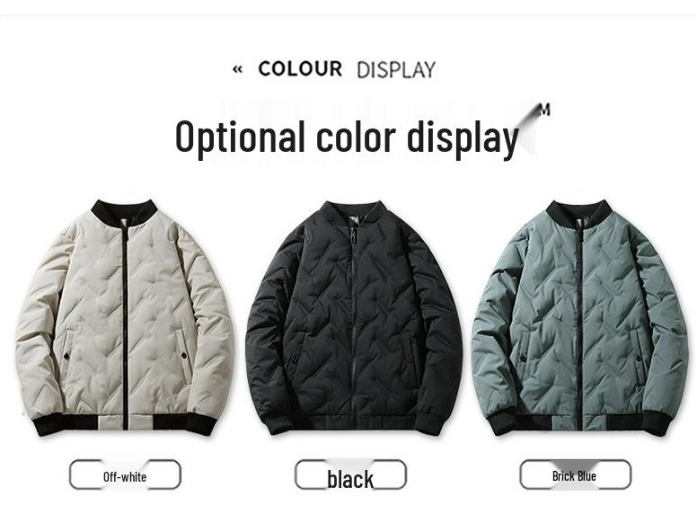 Light Luxury Men's Lightweight Baseball Collar Down Jacket
