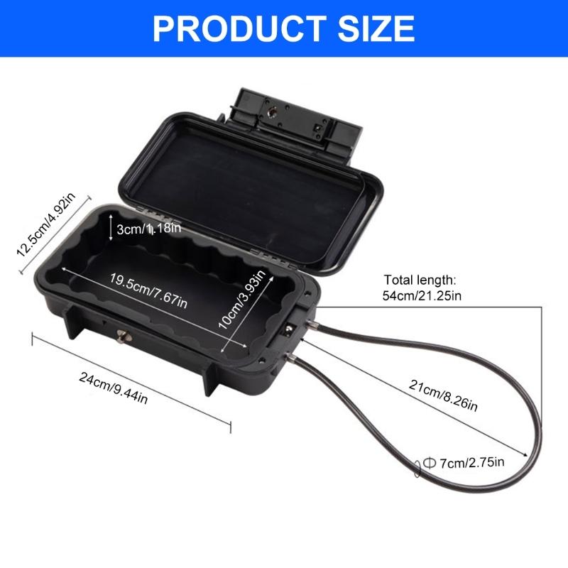 Waterproof Not Theft Easy Carry Lock Box Small Travel Safe Box Strong ABS Lock Box for Gym Travel Hotel Essential