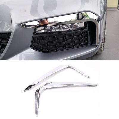 For BMW 5 Series G30 530liM 2018- ABS Chrome Front Fog Light Lamp Cover Eyelid Eyebrow Decoration Strips Outer Foglight Trim
