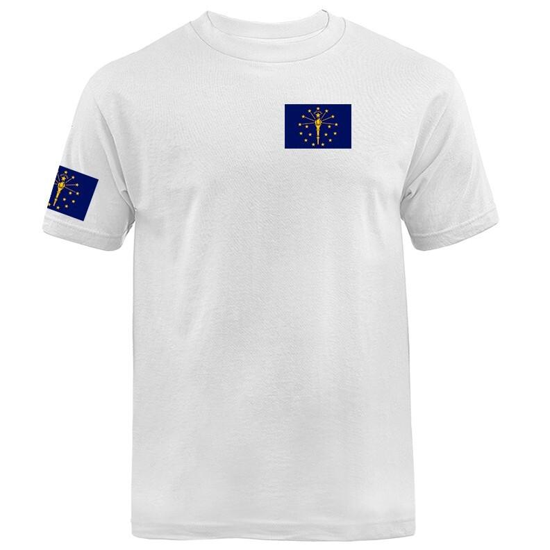 State of Indiana Flag Crest IN Graphic T-shirt Unisex T-Shirt S