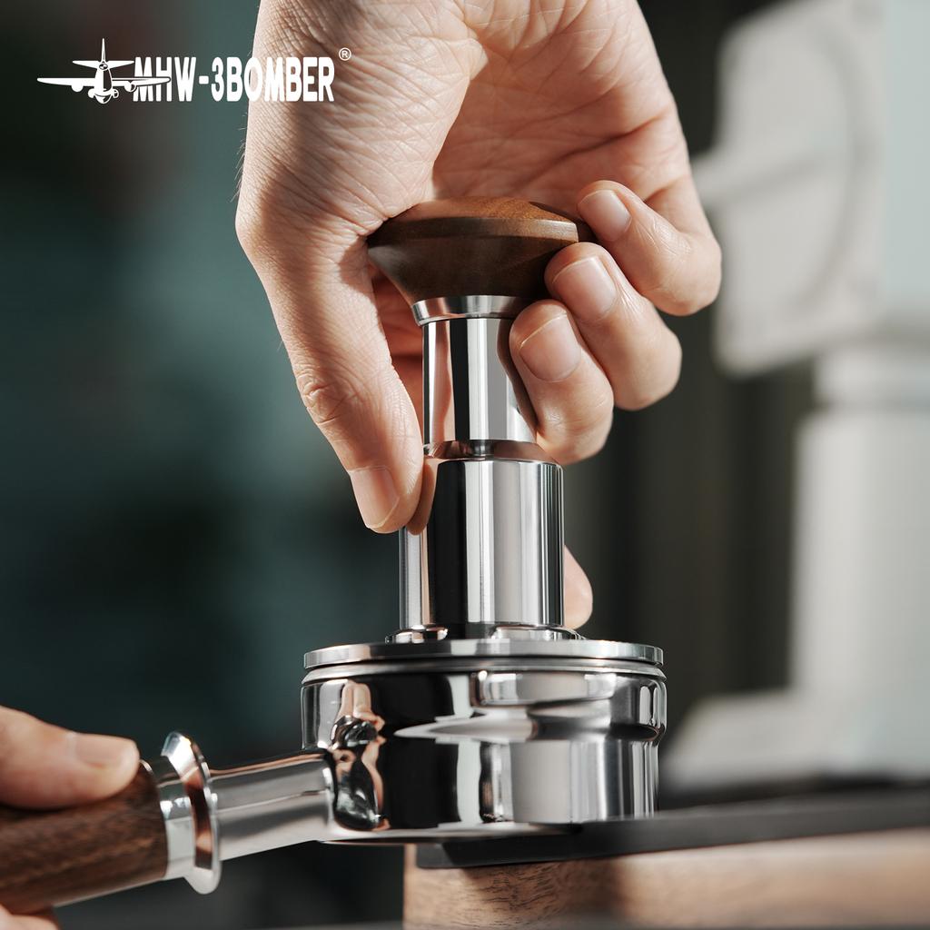 MHW-3BOMBER Knight Impact Tamper 4-Spring Espresso Tamper with 30lbs Pressure Feedback Coffee Tamper for Precise Coffee Tamping
