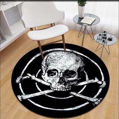Skull Carpet Soft Fabric Round Floor Mat Carpet Room Area Bedroom Rug  Carpets for Living Room  Rugs Living Room