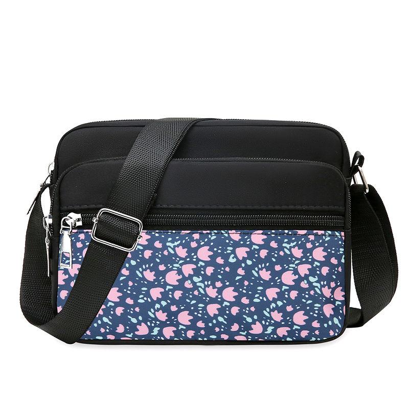 Women's Handbag Nylon Middle-aged and Elderly Single Shoulder Cloth Bag Crossbody Bag Doing Business Multi-layer Women's Bag