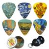 Jasenna Guitar Set of Bass Guitar Stylish Stringed Storage Case Easy To Thickness Picks, 12, Picks, Plectrum, Instrument, Plastic, Included, Non-Slip,