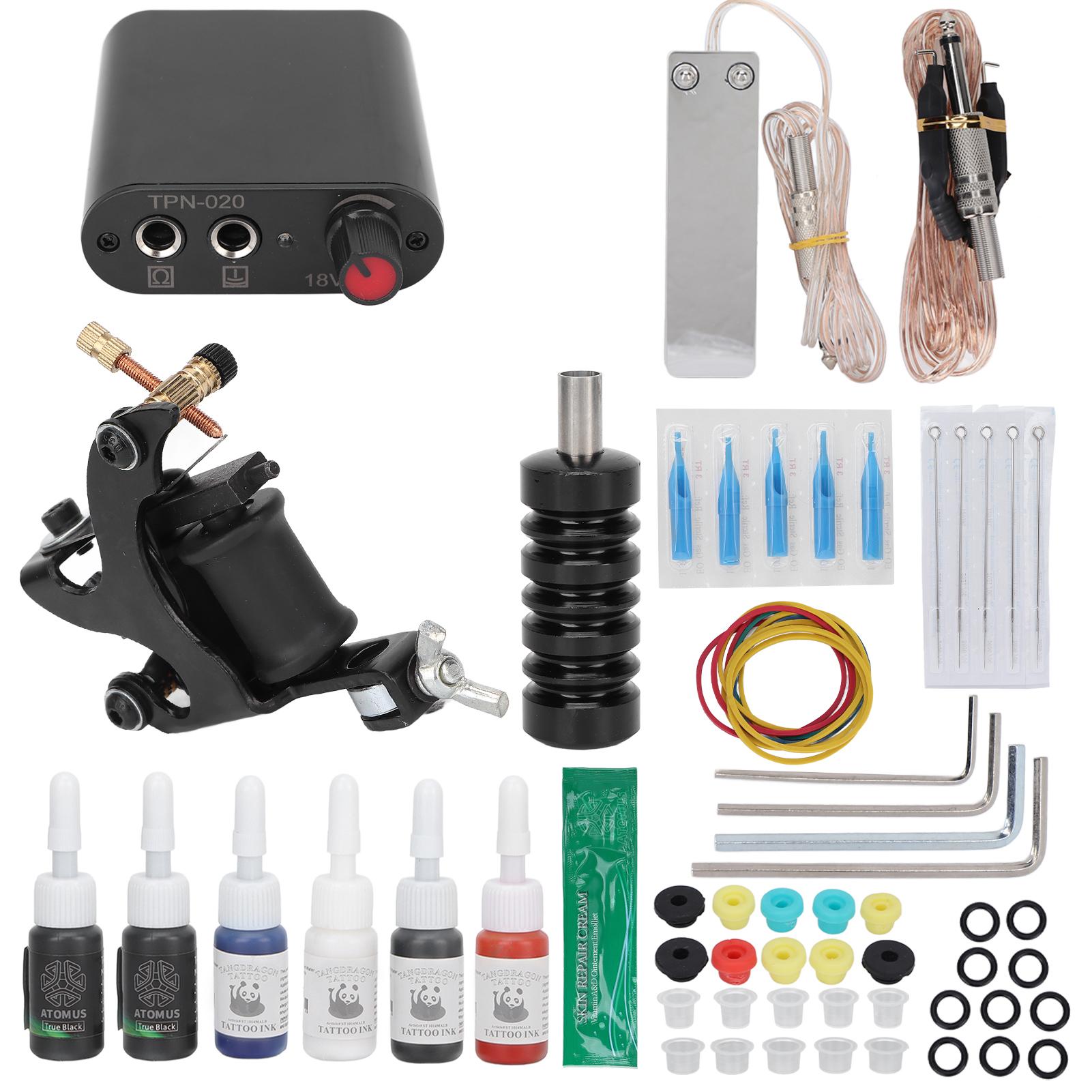 

Профессиональный комплект для татуировки, блок питания, иглы, наконечники, ручки, принадлежности для татуировки EU Plug