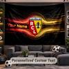 Wall Hanging Tapestry Custom Nameracing club de lens Pattern Personalized Printed Fabric Wall Decor