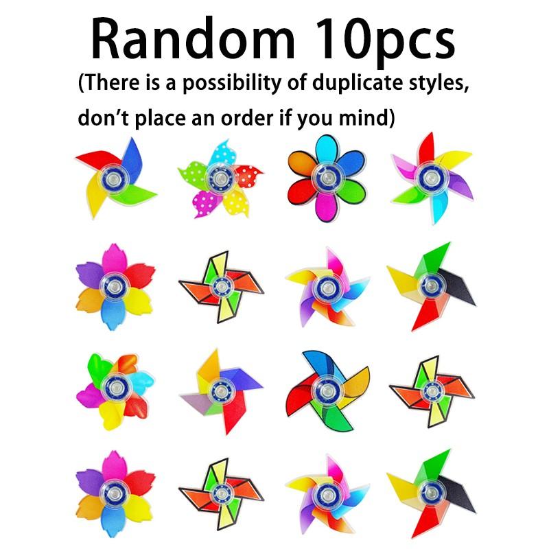 Fidget Spinner Toy Colorful Windmill Petal Anti Stress Relief ADHD Acrylic Party Favor Birthday Carnival Bag Stuffer Adult Gifts