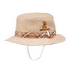 MIKI HOUSE Straw Hat with Bear UV Sunshade Elastic for Boys and Size L Design, Protection, Cover, Included, Girls, Baby, Kids, Children's Clothing,