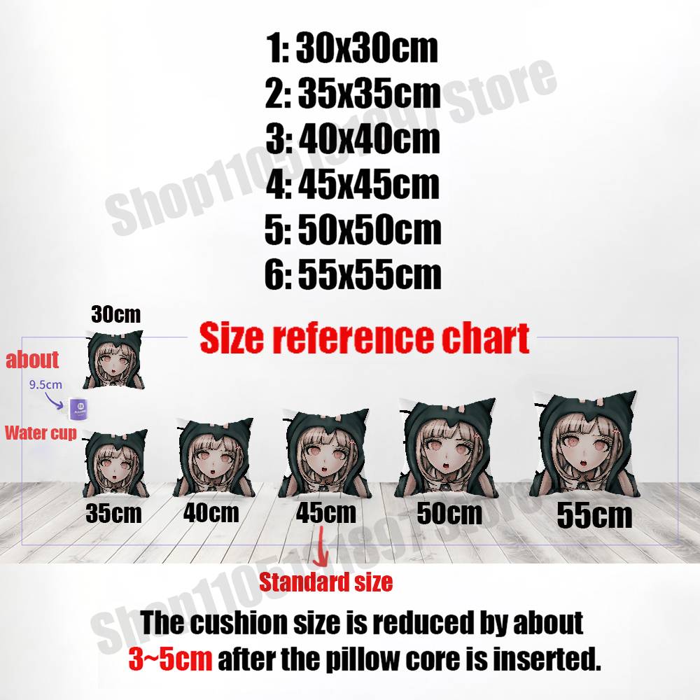 D-Danganronpa Chiaki Nanami Junko Enoshima Throw Pillow Case For Decoration 35X35Cm 45Cm Square Home Pillowcase Case