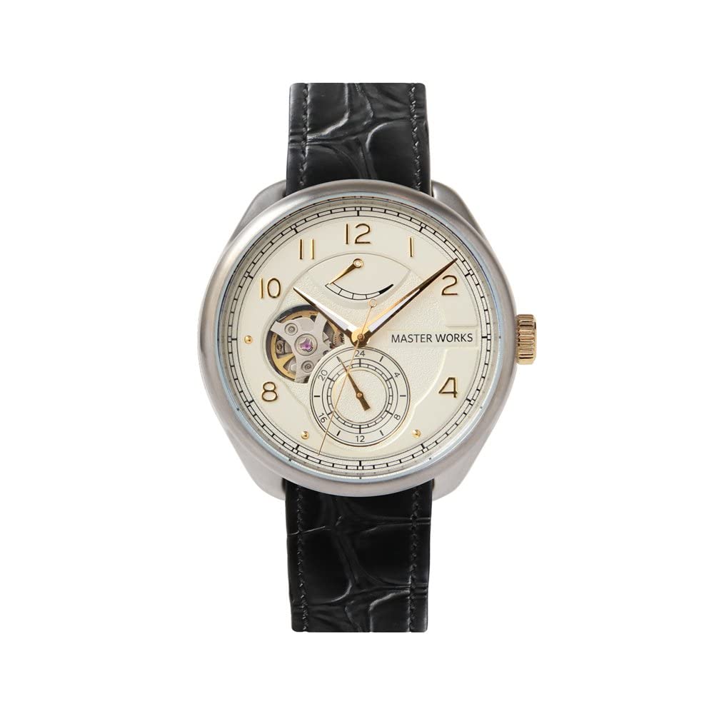 

Годинник Masterworks Quattro001 Автоматичний годинник Open Heart Skeleton 41 мм зі шкіряним ремінцем [MASTER WORKS] MW08SI1-GCBKG81 Чоловіки Чоловіки вершковий