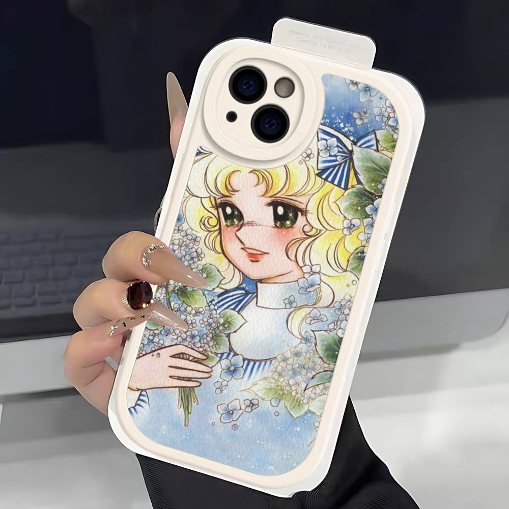 Classic Anime C-Candy C-Candy Leather Phone Case For IPhone 16 15 14 13 12 11 Pro Max Plus Shockproof Cover