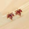 Red Maple Leaf Earrings: 2023 Trendy Autumn/Winter Women's High-End Niche Accessory