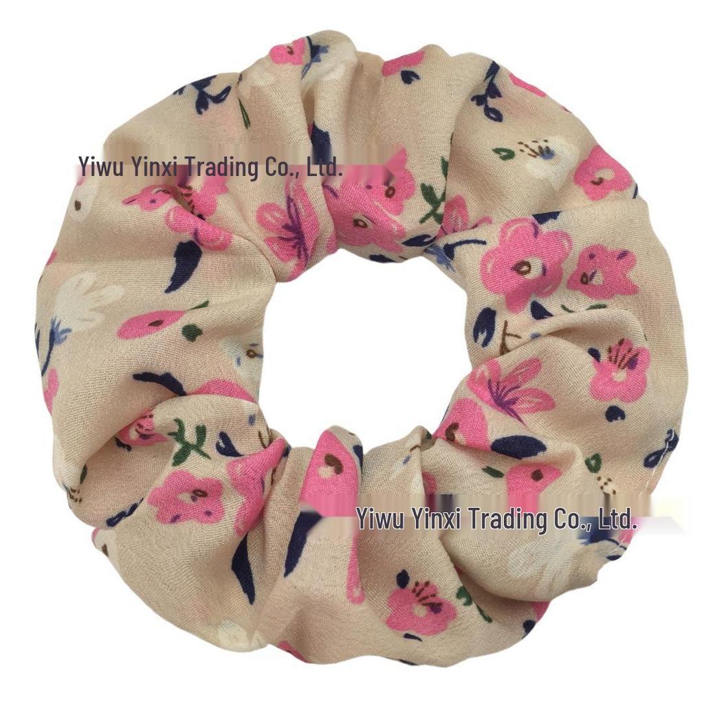 Vintage Blumen Chiffon Haargummis - Elegante Haaraccessoires & Kopfbedeckungen