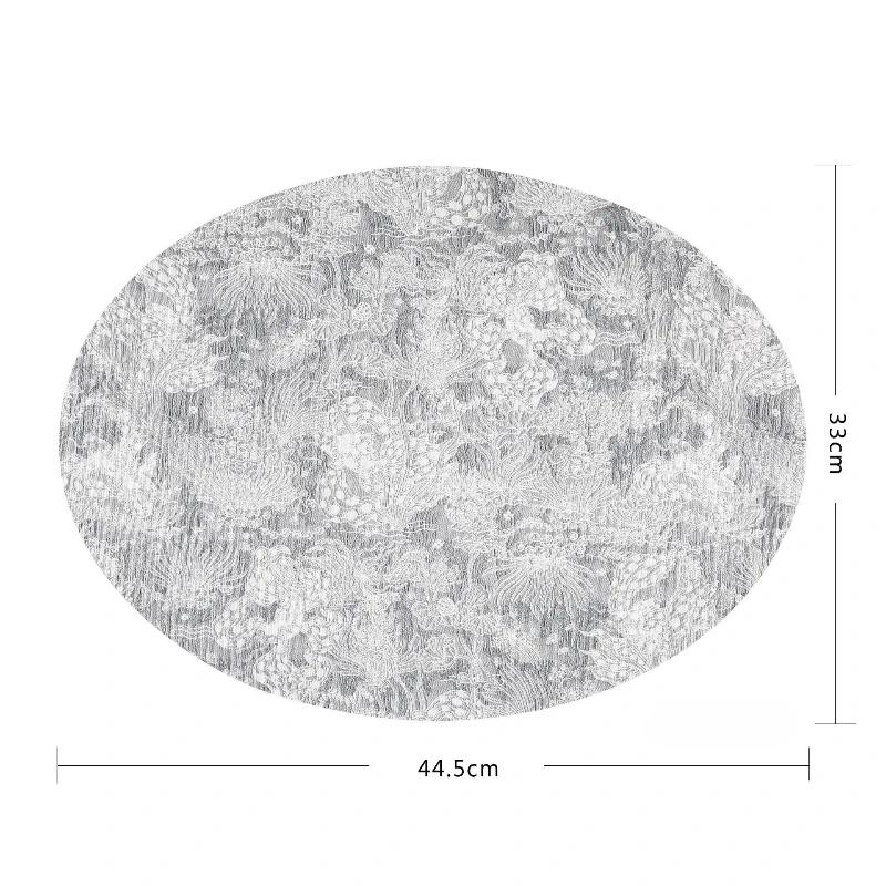 Embossed PVC Placemat Insulation Pad, Anti-Scald Table Protector, Oil-Resistant Leather Dining Mat, Bowl Pad for Kitchen Use