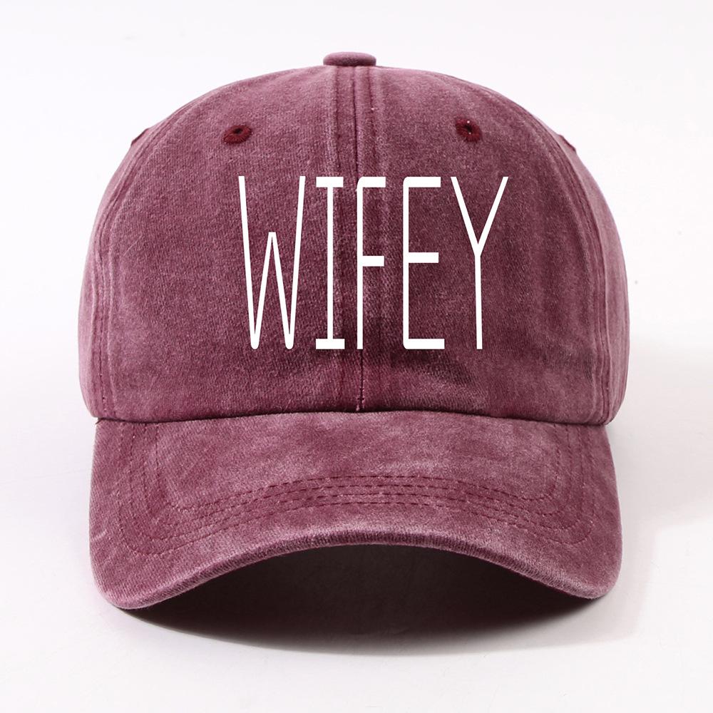 Fashion Letter Labeling Washed Old Cap Men and Women Street Play Sunscreen Four Seasons Baseball Cap