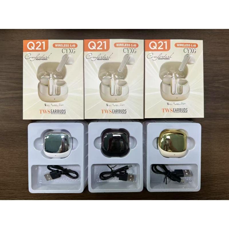 

Hot selling Q21 wireless in-ear Bluetooth headset electroplating appearance ultra-long battery life sports TWS gaming headset