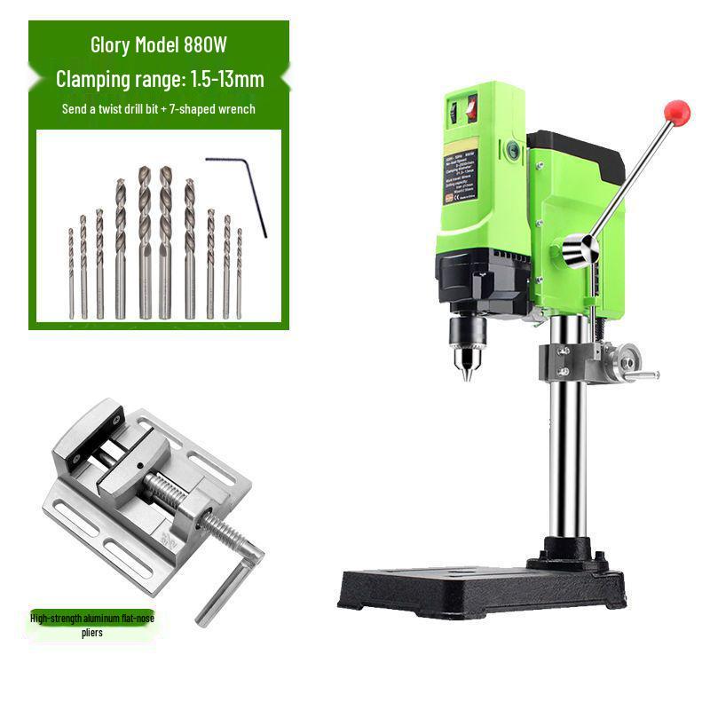 Multifunctional Desktop Electric Drill Press with Digital Display, 220V Industrial Grade Bench Drill for Household Use.