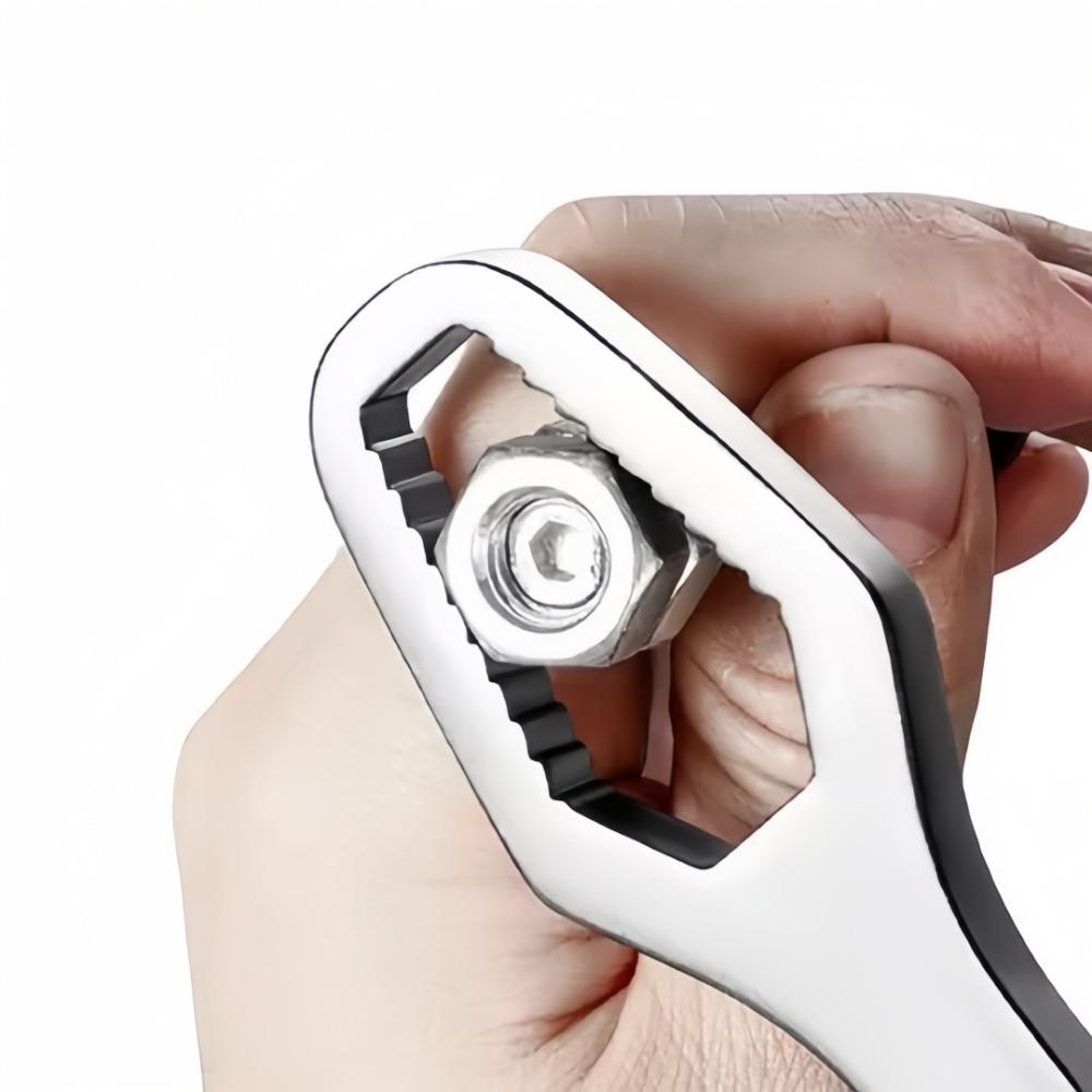 Universal Double Ended Steel Wrench 5mm Thickness Self-tightening Adjustable Wrench Repair Tool Multi-functional Hardware Part