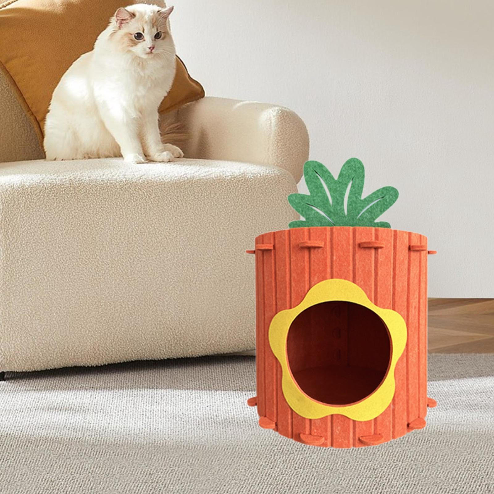 

Кошачий домик Морковка Спальная мебель для маленьких и средних кошек Уединение (Легко собрать) Flower S