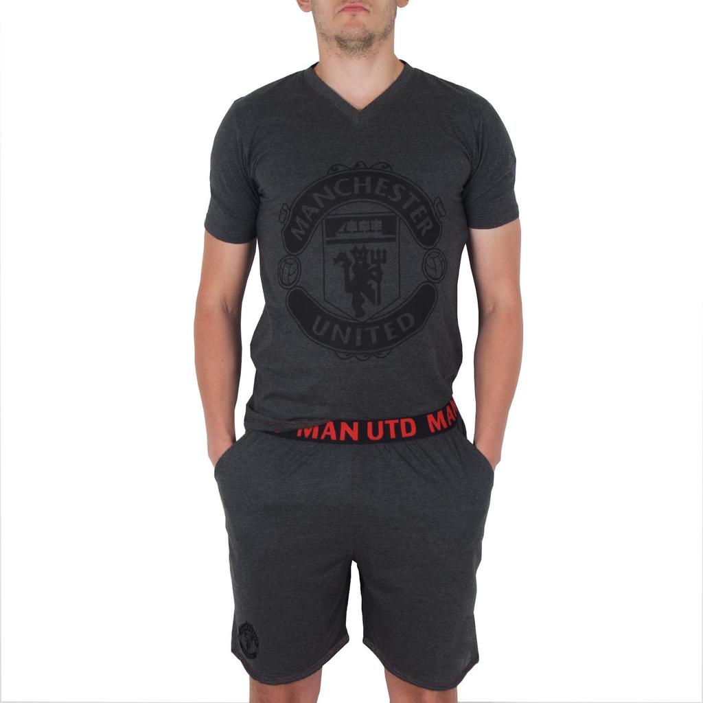 Manchester United FC Mens Crest Short Pyjama Set