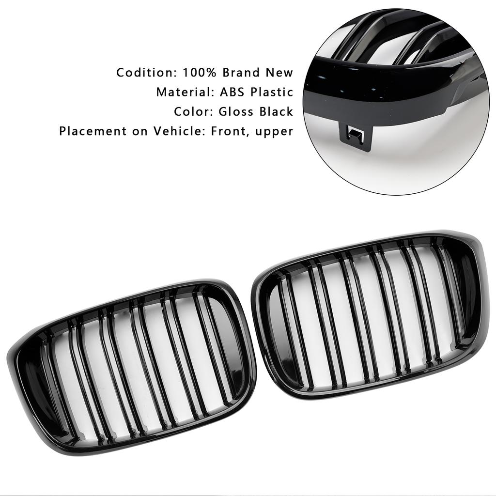 Front Kidney Grille Mesh Grill Fit for BMW X4 G02 X3 G01 G08 2018-2021 Pre LCI