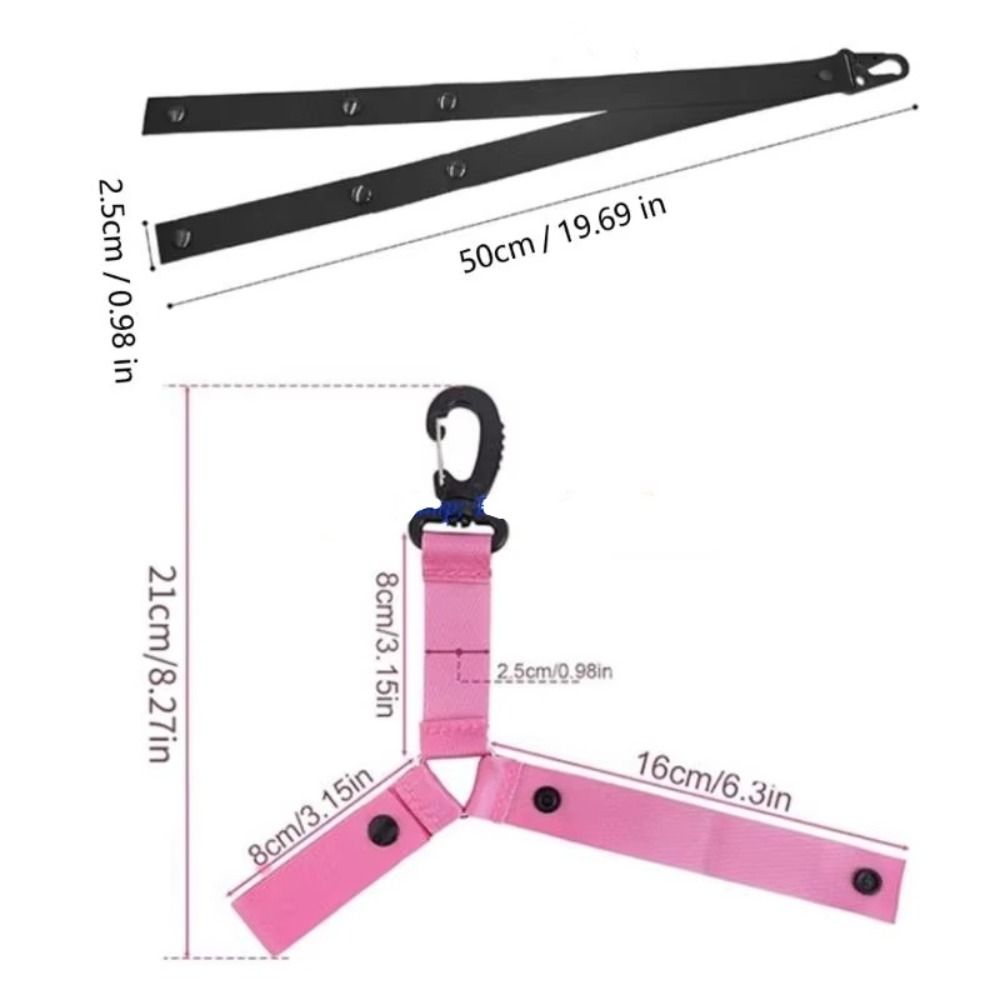Durable Hanger Cheerleader Poms Holder Lightweight PomPom Carrier Cheer Pom Lanyard Team Sports
