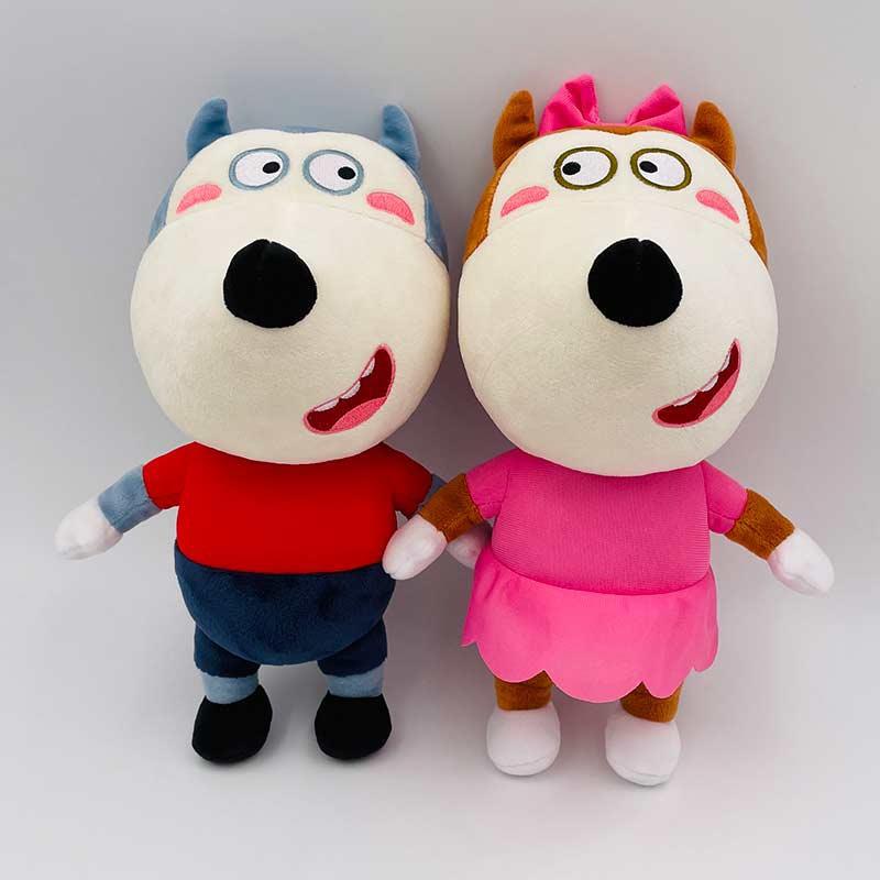 30cm Anime Wolfoo Family Plush Toys Cartoon Plushie Lucy Soft Stuffed Dolls Toy for Children Kids Boys Girls Fans Gifts