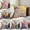 My Love S-Story with Yamada-kun At Lv999 Pillow Case Anti-dustmite Pillowcase Invisible Zipper Silky Short Plush Sofa Cushion