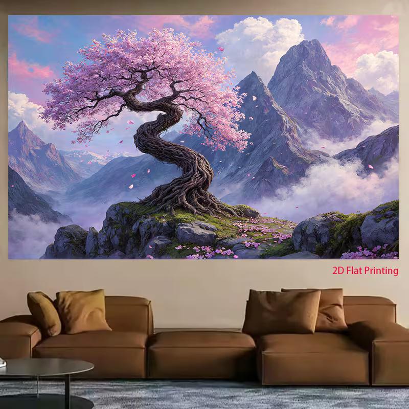 

Cherry Blossom Tree 2D Backdrop for Wall Decor & Home Decoration 47.2x31.5inch/120*80cm