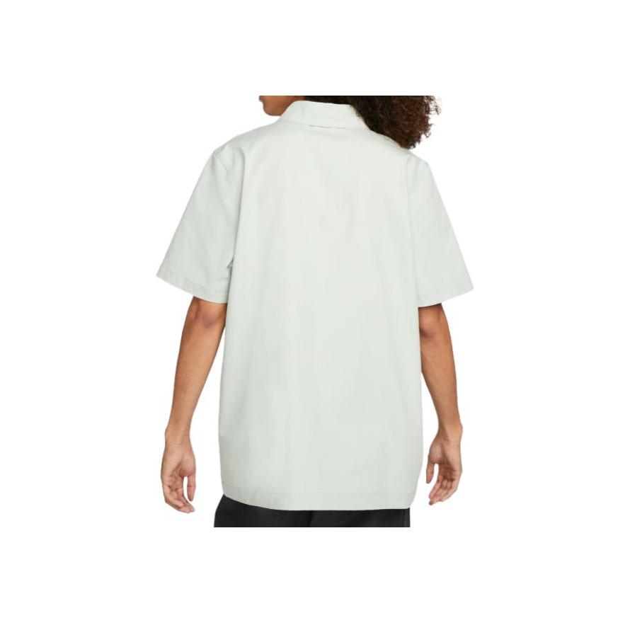 Nike Embroidered Logo Half-Zip Short-Sleeve Polo Shirt Men Tops Mint-Green DM5283-017