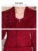 2025 Autumn Wedding Banquet Wine Red Formal Two-Piece Qipao Dress